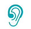 Icon of a hearing aid