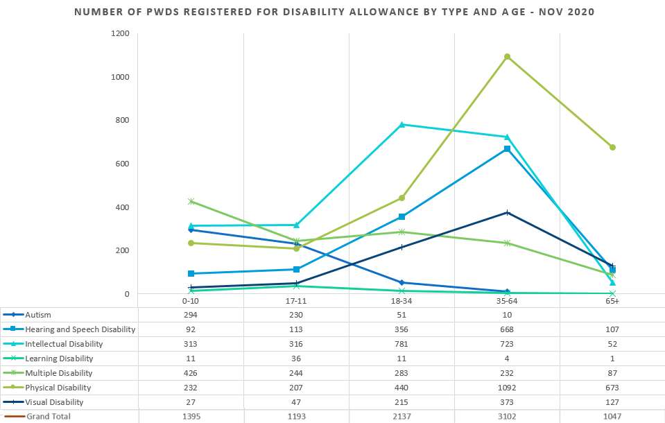 disability allowance statistics